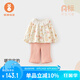 微獅牧尼女寶寶套裝春秋女童秋裝2024新款洋氣時髦兒童休閑兩件套