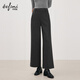 伊芙麗（eifini）伊芙麗高質(zhì)感利落顯瘦通勤職場(chǎng)呢料九分羊毛休閑褲女2025冬裝新款 煙灰 XL 125-140斤 腰圍78.5
