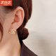 DCOIN雙C小香風(fēng)耳釘高級感女鑲鋯石輕奢百搭2025新款耳環(huán)女時尚飾品 滿鉆雙C小香風(fēng)耳釘