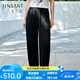 金三塔重磅真絲睡褲女100%桑蠶絲可外穿涼感休閑束腳哈倫褲真絲長(zhǎng)褲 黑色 XL