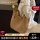 CinvaiKrose官網(wǎng)包包女包編織托特包女2025新款沙灘單肩腋下包七夕情人節(jié)禮物 卡其色