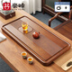 豪峰胡桃木紋家用2025新款茶具套裝實(shí)木茶盤(pán)排水托盤(pán)茶臺新年禮物 加厚款同福茶盤(pán)-長(cháng)60cm寬32cm高3.5cm