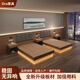 賓館床懸浮式酒店家具定制廠(chǎng)家標間單間全套客房公寓民宿單雙人床 1.2米床箱+落地床靠
