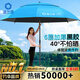 漁之源釣魚傘防雨垂釣加厚多向釣傘漁具傘戶外釣魚遮陽傘 1.8米 【單層輕便 加厚黑膠】UPF50+更防曬