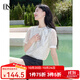 歐莎（OSA）法式波點(diǎn)雪紡襯衫女夏季新款氣質(zhì)通勤飄帶小立領(lǐng)小衫上衣 白底黑點(diǎn) M