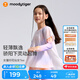 moodytiger【仙女家族】女童T恤輕薄涼感夏兒童防曬衣長(zhǎng)袖假兩件上衣親子裝 幻彩鳴橙【仙女T】 150 cm