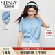 熙世界sllsky彩色紐扣短袖針織開衫夏薄款甜美風(fēng)藍(lán)色圓領(lǐng)上衣25年新款 水藍(lán)色 M