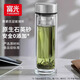 富光富光雙層高硼硅玻璃杯男士泡茶杯茶水分離2025新款大容量商務(wù)杯子 本色400ML（加厚杯底/禮盒裝） 原色石英砂/安全0添加
