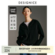 迪賽尼斯（DESIGNICE）2024年冬季新款通勤軟糯羊毛衫氣質(zhì)純色長(zhǎng)袖連帽毛衣女 黑色 S