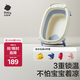 babycare嬰兒洗澡盆兒童大號(hào)可折疊浴盆可坐躺單盆+戲水玩具4件套