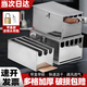 納麗雅不銹鋼刀架家用多功能廚房帶蓋帶鎖刀箱置物架酒店商用刀座菜刀盒 加厚三格刀箱（帶蓋）帶鎖