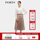 PORTS寶姿秋冬新款女裝優(yōu)雅印花中長(zhǎng)裙半身裙ALD9S004QPP019 BLACK M (6)