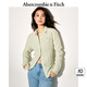 ABERCROMBIE & FITCH女裝25春夏經(jīng)典小麋鹿亞麻混紡歐若風(fēng)通勤長袖襯衫KI140-5081 綠色條紋 S (165/92A)