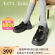 他她（TATA）樂福鞋女鞋秋季辛苦魔法偵探英倫厚底小皮鞋女鞋單鞋7OL35AA5 黑色 37