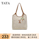 他她（TATA）大容量休閑帆布包托特包女包包單肩包2025夏新款X3328BX4 棕/杏 F