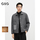 GXG男裝短款大衣灰色冬2024年新品 灰色 175/L
