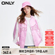 ONLY春季絲滑面料刺繡插肩袖寬松棒球服外套女|124136007 C27 香囊粉色 L 170/88A