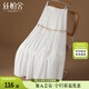 絲柏舍松緊腰半身裙2025夏裝新款女裝時(shí)尚清新度假風(fēng)高腰長裙