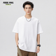 Foss Phil短袖男女同款夏季情侶重磅純色打底衫寬松純棉T恤234T001白色M