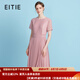 愛特愛（EITIE）通勤優(yōu)雅舒適A字裙2025夏季新款減齡純色短袖連衣裙女裝B2507684 千禧粉65 L (165)