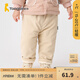 童泰（TONGTAI）嬰兒棉褲冬季男女寶寶褲子夾棉保暖長(cháng)褲兒童外出休閑褲中小童 卡其色 100 cm