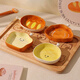 三多九如可愛卡通陶瓷碟調(diào)料碟手繪釉下彩蘸料調(diào)味碟家用醬油醋碟兩個裝 陶瓷碟2個裝【菠蘿包+星星包】