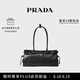 PRADA/普拉達(dá)【七夕禮物】女士Prada Bonnie中號牛皮革手提單肩包 黑色