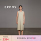 ERDOS 春夏微A顯白慵懶無袖長裙修身顯瘦純色寬松女連衣裙 晨霧綠 M 160/84A