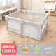 品高圍欄防護(hù)欄嬰兒地上爬行學(xué)步柵欄寶寶室內(nèi)家用爬墊兒童游戲安全欄 灰色（內(nèi)徑120*160cm）新升級易拆裝+大禮包
