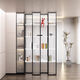 鐵帆云可移動(dòng)辦公室長(cháng)虹玻璃屏風(fēng)鐵藝輕奢隔斷公司書(shū)架置物架落地客廳 定制款式尺寸