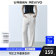 UR2025夏季新款女裝時(shí)尚通勤百搭白色闊腿休閑長(cháng)褲UYY850132 本白 27