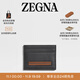 Zegna【雙11甄選】杰尼亞包袋黑色鹿皮名片夾 黑色 ONE SIZE