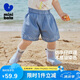 迷你巴拉女童短褲夏季寶寶莫代爾柔軟牛仔輕薄透氣褲子