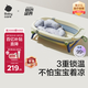 babycare嬰兒洗澡盆坐浴盆洗澡神器可折疊浴盆游泳洗澡桶浴盆+浴墊 冰川藍(lán)