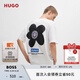 HUGO雨果【七夕節禮物】【100%棉 男女同款】藝術(shù)圖案裝飾棉質(zhì)T 恤 100-白色 L