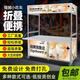 加厚不銹鋼擺攤推車一體攤車鹵菜車流動夜市小吃車折疊帶煤氣餐車 不銹鋼 1.8米+海報+燈箱+前擺臺