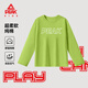匹克童裝兒童長(cháng)袖t恤2026年新款男童潮流春裝上衣女童純棉打底衫衣服 薄荷綠/PK白鏤空大 130