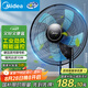 美的（Midea）【五葉颶風(fēng)】工業(yè)遙控壁扇/掛壁式商居兩用風(fēng)扇/120°廣角搖頭定時電風(fēng)扇/工廠通風(fēng)吊扇 FW40-11AR