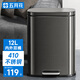 五月花不銹鋼垃圾桶腳踩式12L大容量全身優(yōu)質(zhì)410帶蓋鎖味客廳廚房廁所