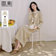 香影小香風(fēng)套裝女2026春新款一整套穿搭上衣半身裙法式兩件套早秋 米黃 M