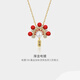 S925純銀國(guó)潮珍珠項(xiàng)鏈女復(fù)古新中式民族風(fēng)刀馬旦個(gè)性小眾氣質(zhì)吊墜 國(guó)潮刀馬旦吊墜 925純銀黃金色