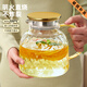 憶壺茶（YIHUTEA）冷水壺玻璃涼水壺家用耐高溫大容量涼水杯夏季客廳果汁桶涼白開壺 【500+人用了說好】涼水壺1450ml
