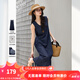 梵希蔓復(fù)古牛仔連衣裙女2025年夏季新款寬松休閑圓領(lǐng)無袖氣質(zhì)長裙 M9821 牛仔藍(lán) XL