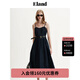 ELAND衣戀吊帶連衣裙女可調(diào)節(jié)肩帶純棉收腰牛仔裙子2024夏季新款 深牛仔色(57)D/Indigo L 170