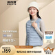 波司登（BOSIDENG）【反季】輕薄羽絨服90絨女短款露營(yíng)徒步拿捏溫差休閑保暖馬甲背心 霧鏡藍(lán)5457 M 165/88A