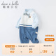 戴維貝拉（DAVE＆BELLA）嬰兒衣服男寶寶連體衣新生兒洋氣爬服2024秋裝外出哈衣