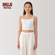 無(wú)印良品（MUJI）女式 萊賽爾短款帶罩杯吊帶衫 帶胸墊女款 25年夏季背心FCA37C5S 白色 M （160/84A）