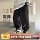 左西男童褲子兒童衛(wèi)褲春秋款2025新款男孩韓版休閑長褲運(yùn)動(dòng)褲 黑色160