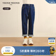 Teenie Weenie Kids小熊童裝24秋款男童休閑刺繡百搭彈力牛仔褲 牛仔色 130 cm