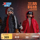 特步兒童羽絨服中大童三防保暖防風(fēng)羽絨服連帽高領(lǐng)長(zhǎng)款羽絨服 純正黑 均碼 XL 165cm